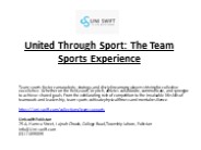 United Through Sport: The Team Sports Experience
