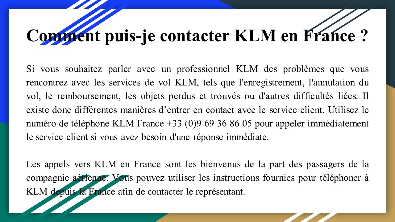 Contacter KLM en France