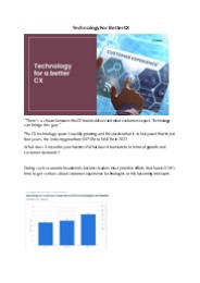 Technology for a Better CX