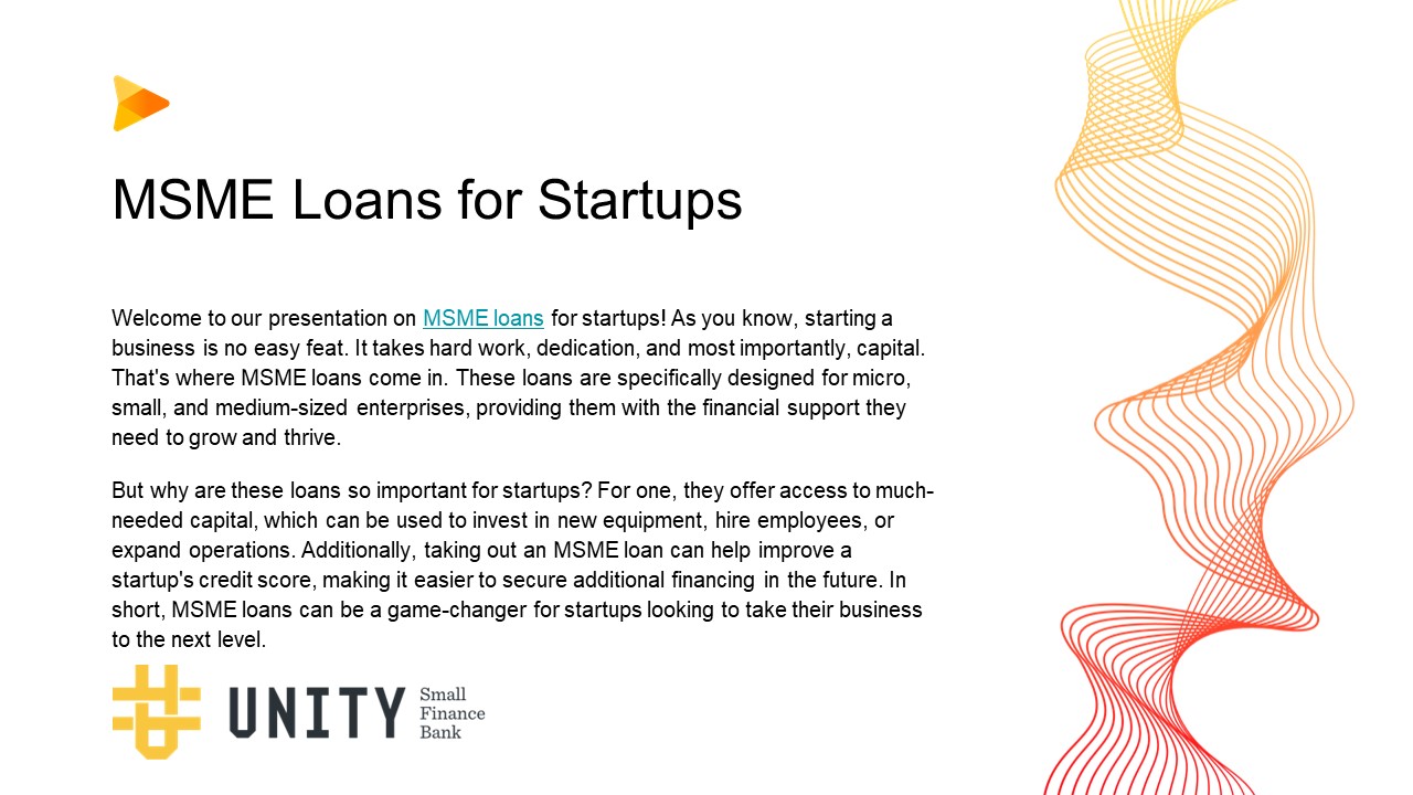 MSME Loan for Startup