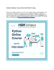Python Certification Course Online | Best Python Training