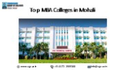 Top mba colleges in Mohali