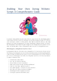 Building Your Own Dating Website Script A Comprehensive Guide