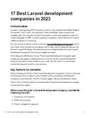 17 Best Laravel development companies in 2023