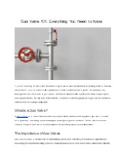 Gas Valve 101: Everything You Need to Know