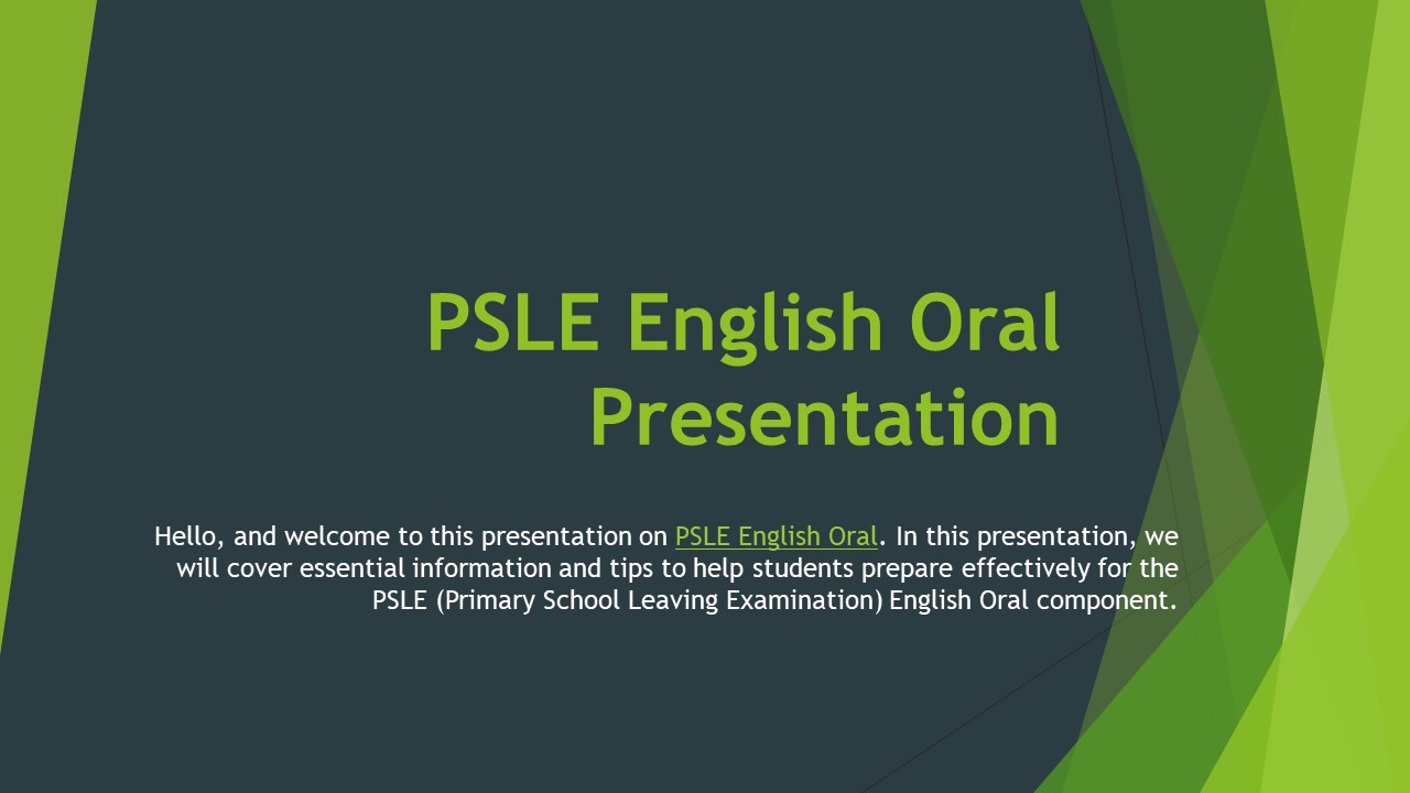 PSLE English Oral