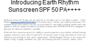 Earth Rhythm Sunscreen SPF 50 PA++++