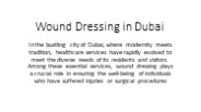 Wound Dressing in Dubai