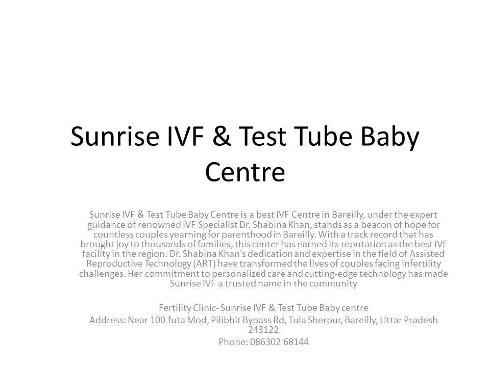 Sunrise IVF & Test Tube Baby centre