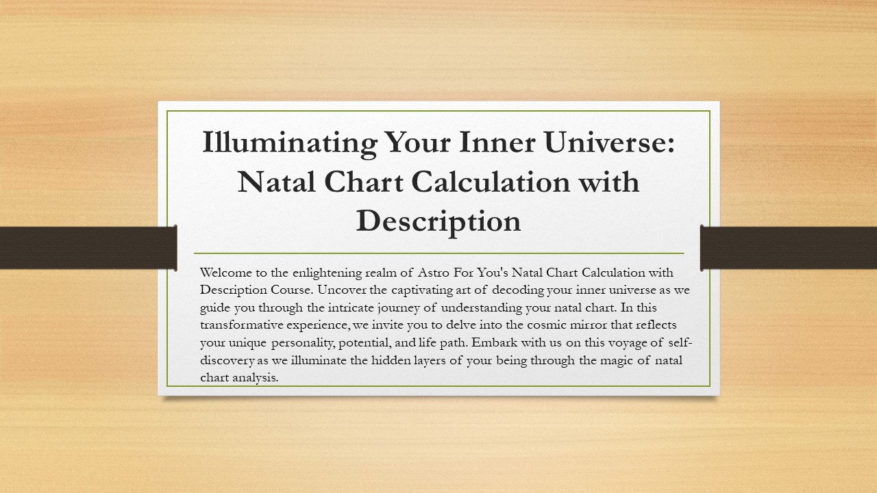 Natal Chart Calculation with Description
