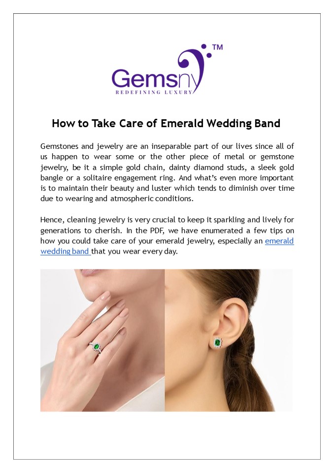 Emerald Wedding Band Cleaning Guide