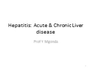hepatitis acute chronc liver