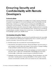 Ensuring Security and Confidentiality with Remote Developers