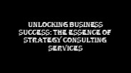 Strategy Consulting Services