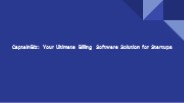 CaptainBiz_ Your Ultimate Billing Software Solution for Startups