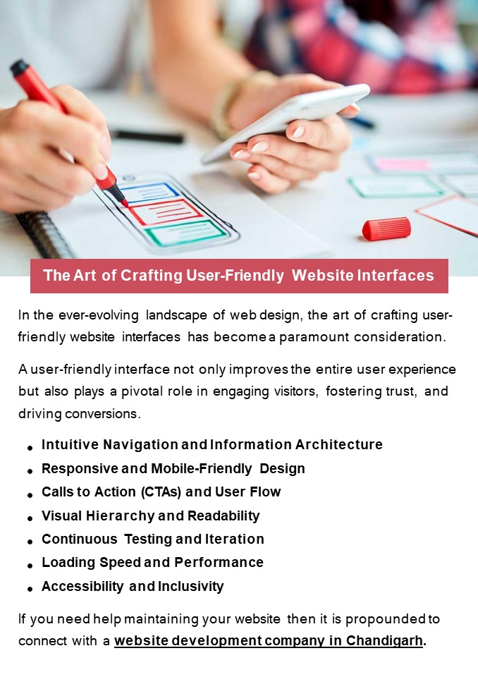 The Art of Crafting User-Friendly Website Interfaces