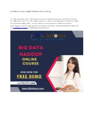 Best Hadoop Courses | Big Data and Hadoop Online Training