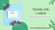Recycled Paper Thank You Cards