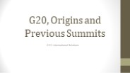 G20 Summit India 2023- History and Previous Summits