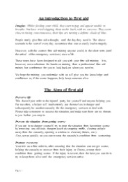 Basic Fist AidTraining