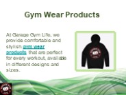 Gym Wear Products