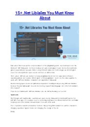 15+ .Net Libraries You Must Know About