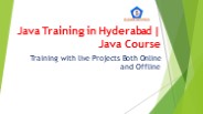 Java Training in Hyderabad | Java Course