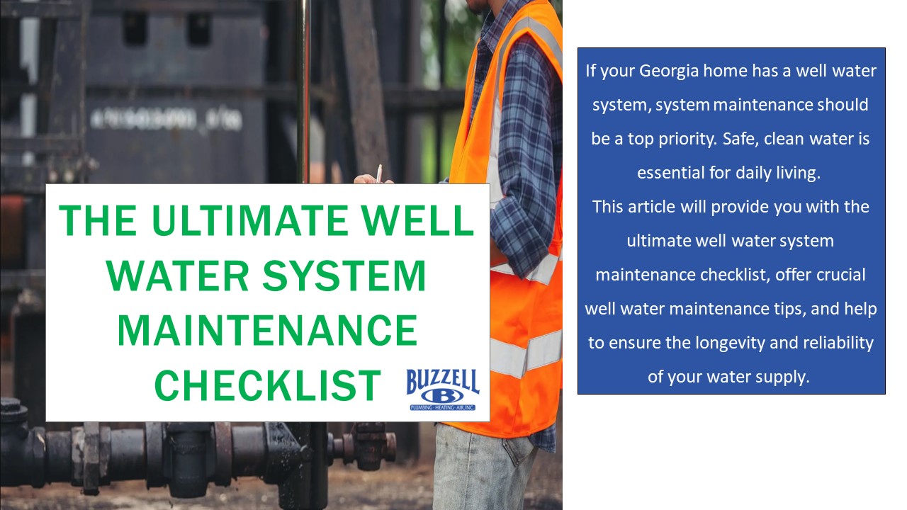The Ultimate Well Water System Maintenance Checklist