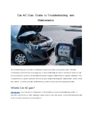 Car AC Gas: Guide to Troubleshooting and Maintenance