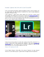 Download Lightroom Mod APK with Its Latest Version 2023