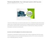 Mastering Backlinks: Your Ultimate Guide to SEO Success