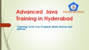 Advanced Java Training in Hyderabad