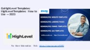 GoHighLevel Templates: HighLevel Templates: How to Use — 2023