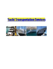 Yacht Transportation Services