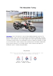 TVS Motosiklet Turkey