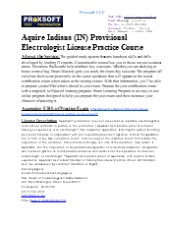 Aquire Indiana (IN) Provisional Electrologist License Practice Course