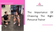 The Importance Of Choosing The Right Personal Trainer