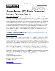 Aquire Indiana (IN) Public Accountant License Practice Course