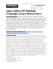 Aquire Indiana (IN) Radiologic Technologist License Practice Course