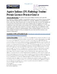 Aquire Indiana (IN) Radiology Student Permit License Practice Course