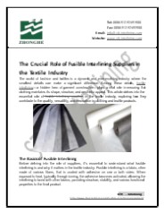 The Crucial Role of Fusible Interlining Suppliers in the Textile Industry