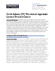 Grab Indiana (IN) Wastewater Apprentice License Practice Course