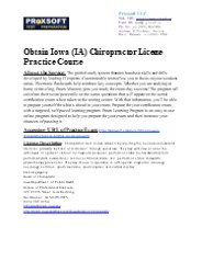 Obtain Iowa (IA) Chiropractor License Practice Course