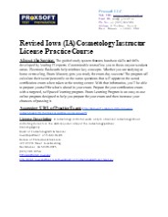 Revised Iowa (IA) Cosmetology Instructor License Practice Course