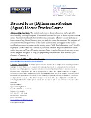 Revised Iowa (IA) Insurance Producer (Agent) License Practice Course
