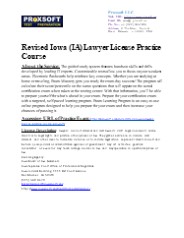 Revised Iowa (IA) Lawyer License Practice Course