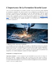 Formation Sécurité Laser