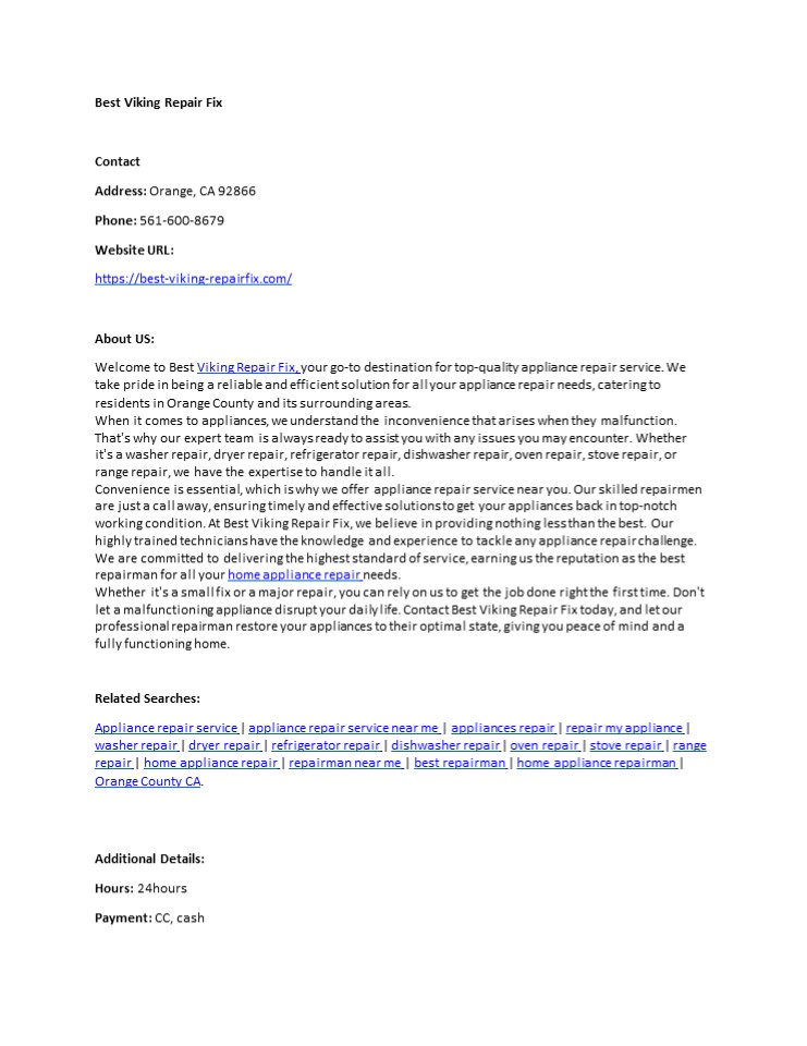 Best Viking Repair Fix