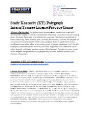 Study Kentucky (KY) Polygraph Intern/Trainee License Practice Course