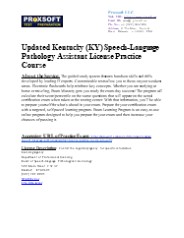 Updated Kentucky (KY) Speech-Language Pathology Assistant License Practice Course